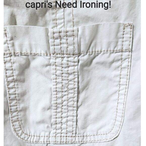 FRENCH CUFF Women's white Tie-โUpโCapris - Picture 3 of 13